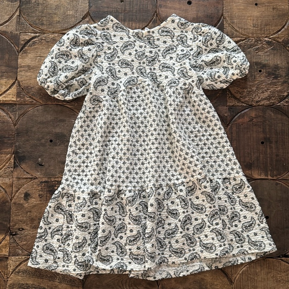 Zara girl paisley puff sleeve dresss